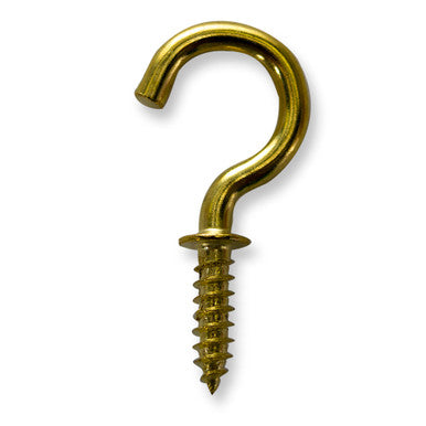 7/8" Cup Hook, Brass