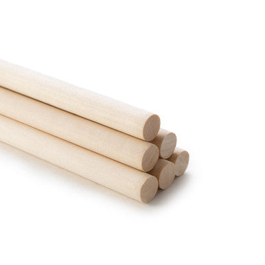 1/2" x 24" Birch Dowel