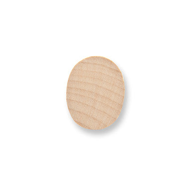 1-1/4" Wood Oval Cutout
