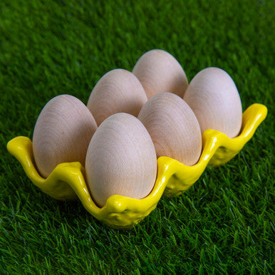 2-1/2" Wooden Egg with Rounded Ends