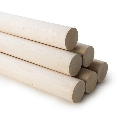 1-3/4" x 36" Maple Wood Dowel