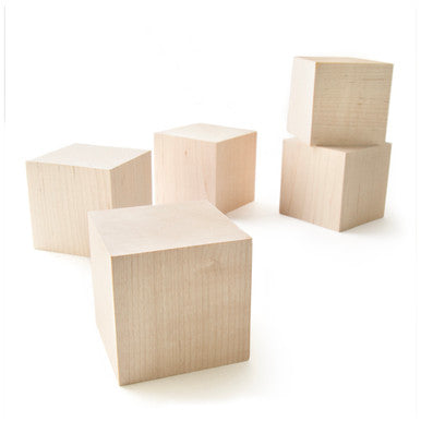 3" Maple Wood Cube