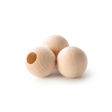 1-1/2" Wood Ball Dowel Cap, 19/32" Hole