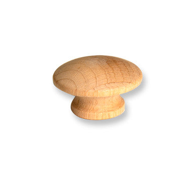 1-1/2" Mushroom Knob, Oak