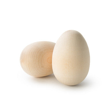 2-1/2" Wooden Egg with Rounded Ends