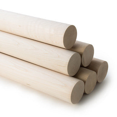 2" x 36" Maple Wood Dowel