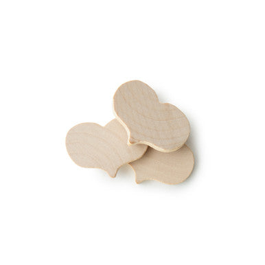 1-1/8" x 1-9/16" Wooden Country Heart