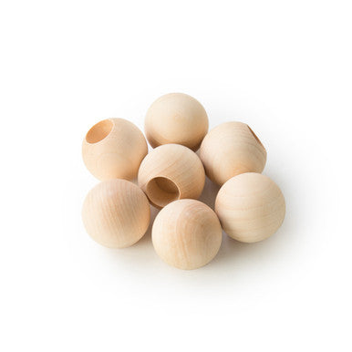 1-1/4" Wood Ball Dowel Cap, 5/8" Hole