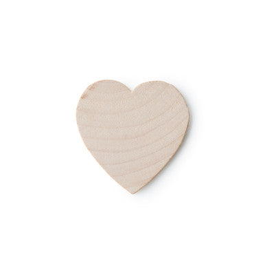 1-1/2" Wood Heart, 1/8" Thick