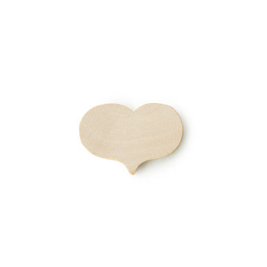 1-1/8" x 1-9/16" Wooden Country Heart