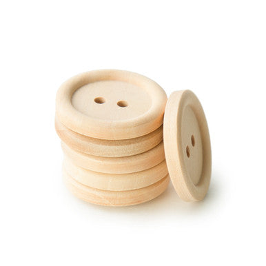 1" Wood Craft Button