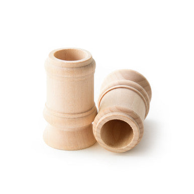 2-1/2" Wooden Classic Candle Cup