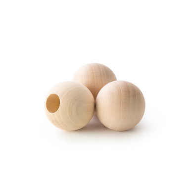 1-1/4" Wood Ball Dowel Cap, 1/2" Hole