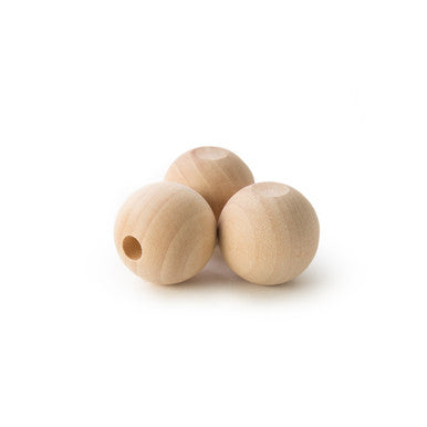 1" Wood Ball Dowel Cap, 1/4" Hole