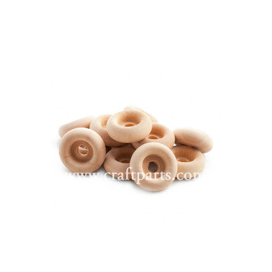 1" Recessed Hub Wooden Wheel