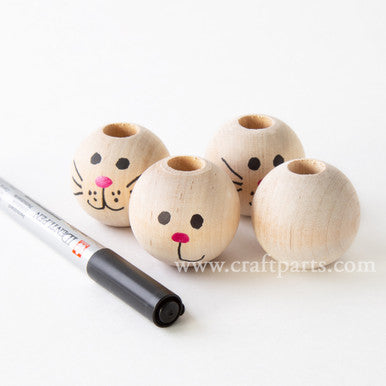 1-1/4" Round Bead, 1/2" Hole