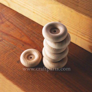 2" Recessed Hub Wooden Wheel