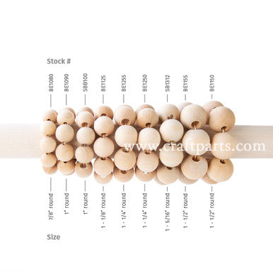 1-1/2" Round Bead, 3/8" Hole