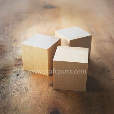 2-1/2" Wooden Cube