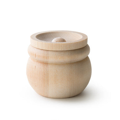 2-1/8" Wooden Bean Pot / Trinket Box