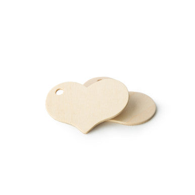 2-5/16" Wooden Heart Gift Tag Cutout