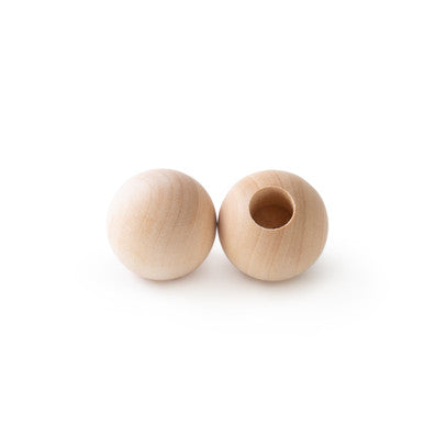 1-1/4" Wood Ball Dowel Cap, 1/2" Hole