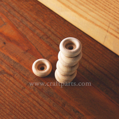 1" Recessed Hub Wooden Wheel