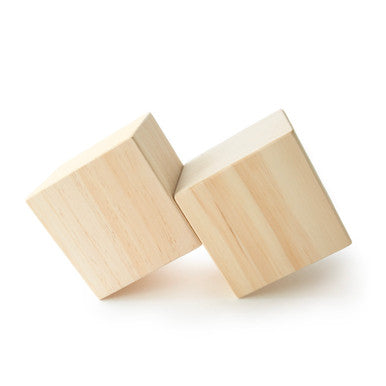 5" Wood Memory Cube, Hollow