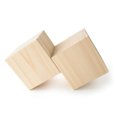 6" Wood Memory Cube, Hollow