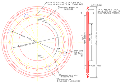 Lazy Susan Bearings  12"